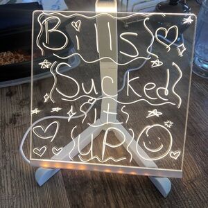 Lot of 5 Charmy Mood Lamp Board White LED Message Board